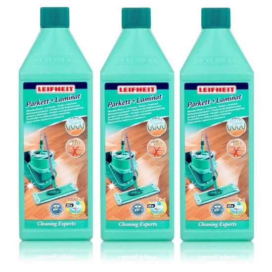 Auslauf 😍 Leifheit Parkett + Laminat-Reiniger 1 L - Hoch Ergiebiges Konzentrat (3er Pack) 💯 1 Auslauf 😍 Leifheit Parkett + Laminat-Reiniger 1 L - Hoch Ergiebiges Konzentrat (3er Pack) 💯