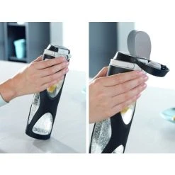 Bestes Angebot ⭐ Leifheit Trinkflasche Flip 600ml Glas Schwarz Mit Filter Für Fruchteinsatz Glasflasche Mit Silikonummantelung 😀 -Angebote Leifheit Store unnamed file 1300