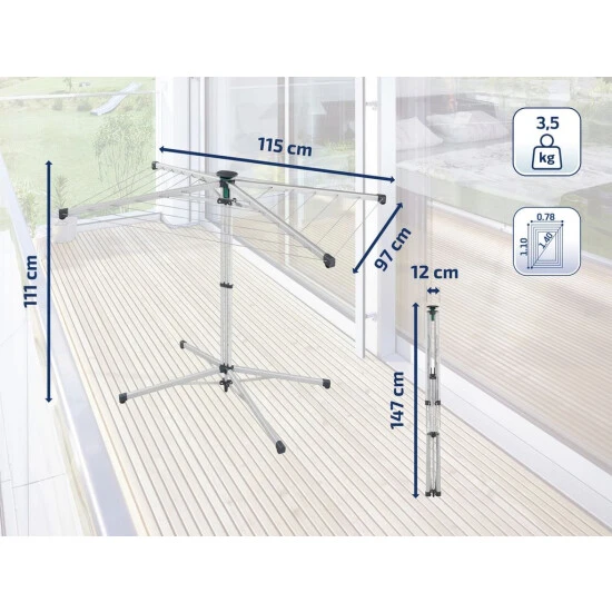 Brandneu ⌛ Leifheit Standwäschespinne LinoPop-Up 140 🎉 7 Brandneu ⌛ Leifheit Standwäschespinne LinoPop-Up 140 🎉 – Bild 7