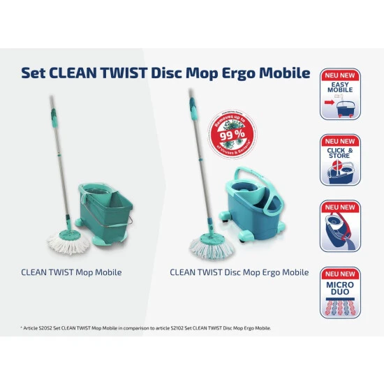 Top 10 ❤️ Leifheit Set CLEAN TWIST Disc Mop Ergo Mobile 💯 7 Top 10 ❤️ Leifheit Set CLEAN TWIST Disc Mop Ergo Mobile 💯 – Bild 7