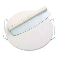 Bestes Angebot 🔔 Leifheit Pizzastein Rund Ø 33cm Mit Wiegemesser ⭐