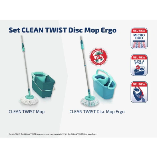 Bester Verkauf ✨ Leifheit Set CLEAN TWIST Disc Mop Ergo ⌛ 7 Bester Verkauf ✨ Leifheit Set CLEAN TWIST Disc Mop Ergo ⌛ – Bild 7